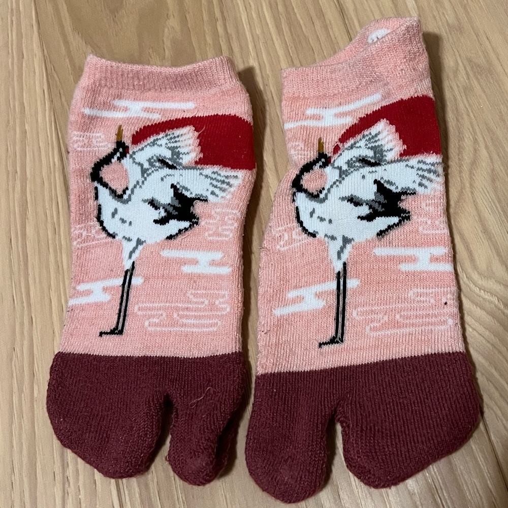 Japanese split toe socks, free with purchase